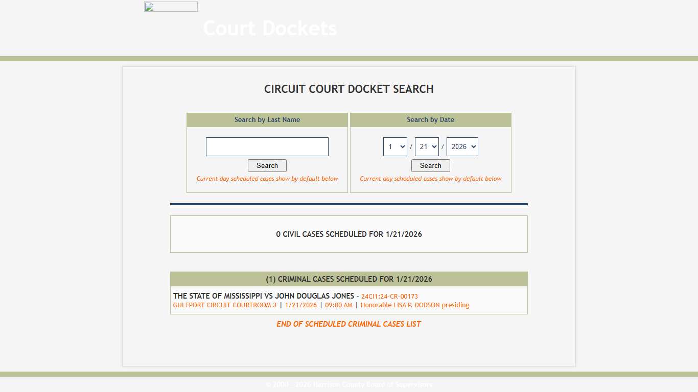 Harrison County! Online Services and Information